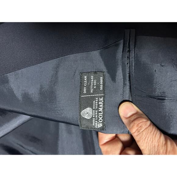 Lauren Ralph Lauren Blazer Mens 42 RNavy  Wool  2 Button wedding interview - Picture 2 of 12